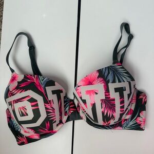 PINK VS Tropical Style Pink and Green 34D Bra